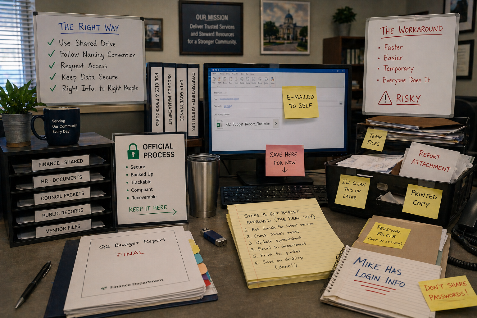How Everyday Employee Workarounds Quietly Create Municipal Cyber Risk